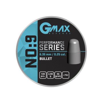 Slugs Gmax Performance No:9 6.35 mm BLT 46 grain (.249)
