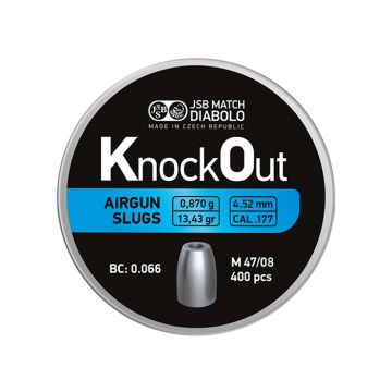 Airgun Slugs JSB Knock Out 4.5 mm HP 13.43 grain (.178)