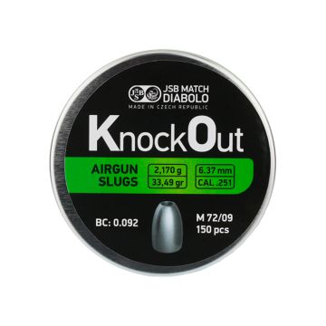 Airgun Slugs JSB Knock Out 6.37 mm HP 33.49 grain (.251)