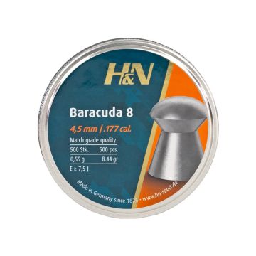 Airgun Pellets H&N Baracuda 8 4.51 mm 8.44 grain 