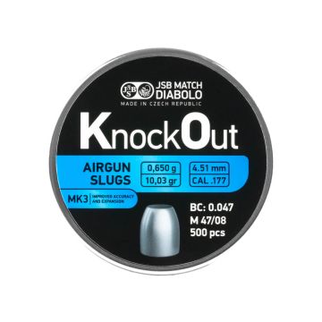 Airgun Slugs JSB Knock Out MK3 4.51 mm HP 10.03 grain (.177)
