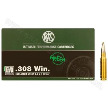 Kogelpatronen RWS .308 Win Evo Green 136 grain
