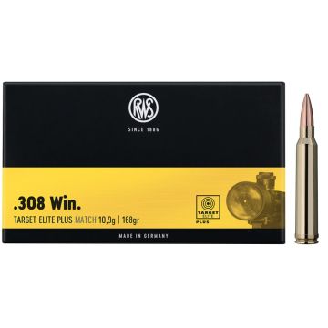 Kogelpatronen RWS Target Elite Plus .308 Win HPBT 168 grain