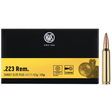 Kogelpatronen RWS Target Elite Plus Match .223 Rem HPBT 69 grain