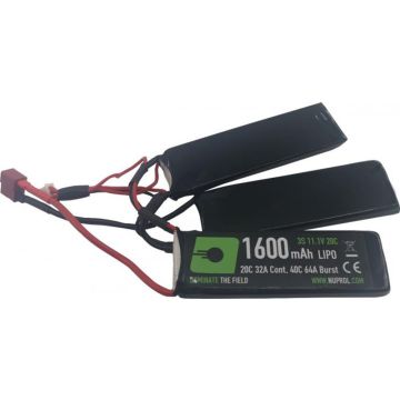 Batterij Nuprol LiPo 11.1V 1600mAh Triplet T-Plug Deans