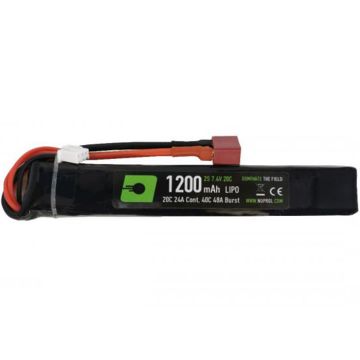 Batterij Nuprol LiPo 7.4V 1200mAh Stick T-Plug Deans