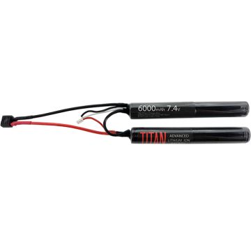 Batterij Titan Li-ion 7.4V 6000mAh Nunchuck T-Plug Deans