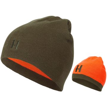 Beanie Härkila Reversible - Willow Green / Orange