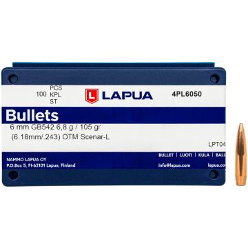 Kogelkoppen Lapua .243 Scenar-L OTM 105 grain
