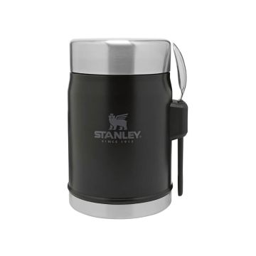 Food Jar Stanley The Legendary Classic with Spork 0.4 L - Matte Black Pebble