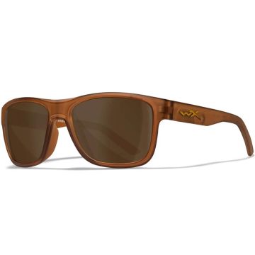 Glasses Wiley X Ovation - Brown Lenses - Matte Rootbeer Frame