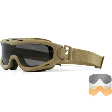Goggles Wiley X Spear Smoke/Clear/Rust Tan Frame