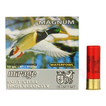 Hagelpatronen Clever Mirage kal. 12 T3 Magnum Steel 36 gram