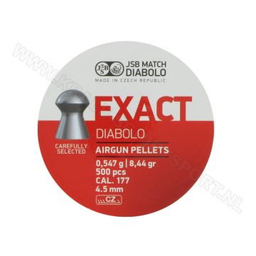 Luchtdrukkogeltjes JSB Exact Diabolo 4.5 mm 8.44 grain
