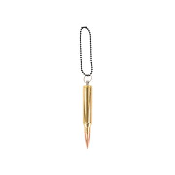Kogelpatroonsleutelhanger Copper & Brass .338 Lapua Magnum FMJ
