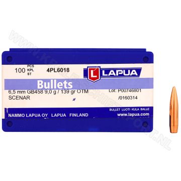 Kogelkoppen Lapua Scenar .264 OTM 139 grain
