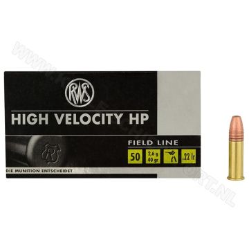 Kogelpatronen RWS High Velocity HP .22 LR Copper Plated HP 40 Grain