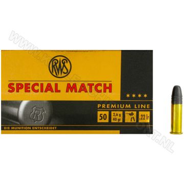 Kogelpatronen RWS Special Match .22 LR RN 40 grain