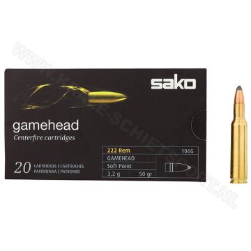 Kogelpatronen Sako Gamehead .222 Rem SP 50 grain