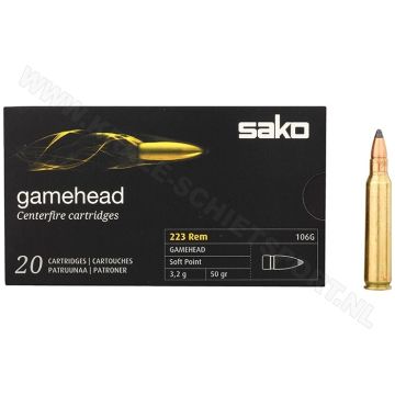 Kogelpatronen Sako Gamehead .223 Rem SP 50 grain