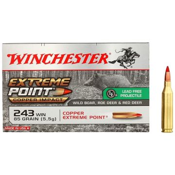 Kogelpatronen Winchester Extreme Point Lead Free .243 Win 85 grain