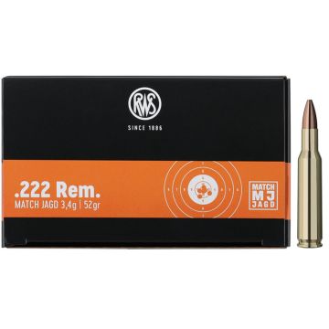 Kogelpatronen RWS .222 Rem Match Jagd 52 grain