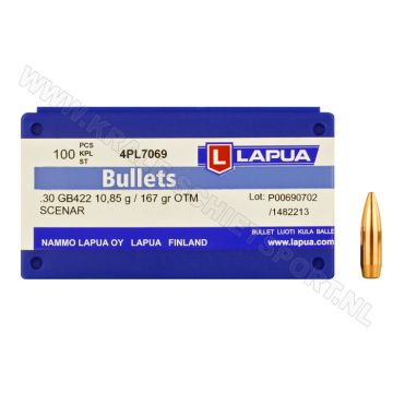 Kogelkoppen Lapua Scenar .30 OTM 167 grain