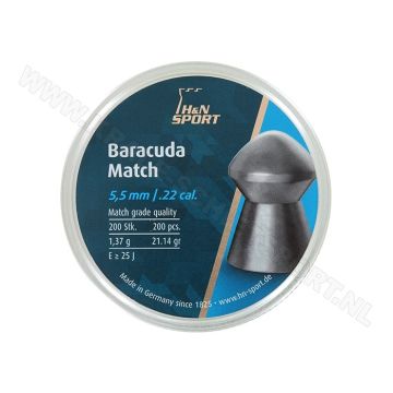 Airgun Pellets H&N Baracuda Match 5.5 mm 21.14 grain