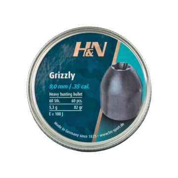 Airgun Pellets H&N Grizzly 9 mm 82 grain