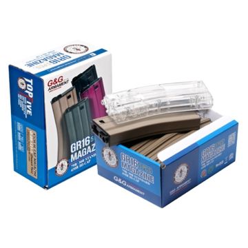 Magazine G&G GR16 Hi-Cap 5-pack + Speedloader Desert/Tan