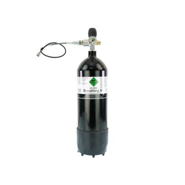 Persluchtfles MDE 5 liter 300 bar met manometer en slang