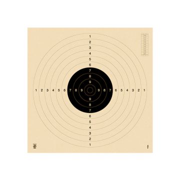 Sport- / Vrijpistool en klein kaliber geweer schijf 100 m 3100N 55x55 (genummerd)
