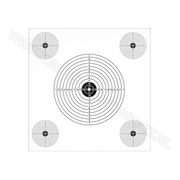 Recreational target Artemis/Snowpeak 5 bullseyes 14x14