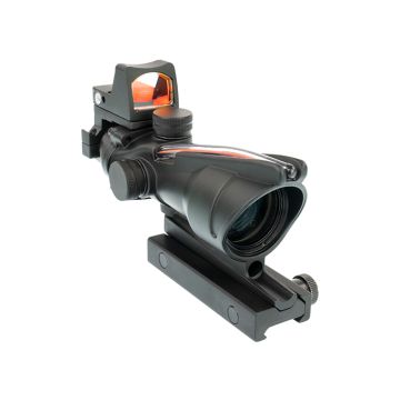 Aim-O ACOG 4x32 Illumination Source Fiber + RMR Sight Red Dot - Black