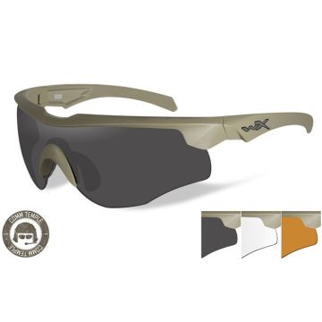 Glasses Wiley X Rogue Comm Grey/Clear/Rust Tan Frame