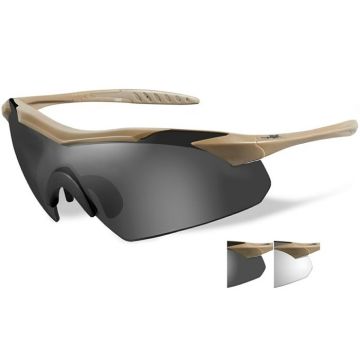 Glasses Wiley X Vapor 2.5 Grey/Clear Tan Frame