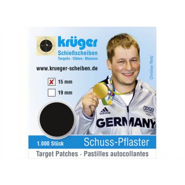 Schotplakkers 8615, 15 mm zwart