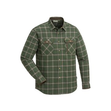 Shirt Pinewood Prestwick Exclusive Mossgreen / Dark Brown