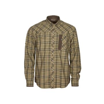 Shirt Pinewood Wolf Suede Mid Green / Dark Green