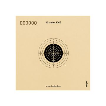 Smallbore rifle shooting target 12 m 0800N (numbered) 10x10