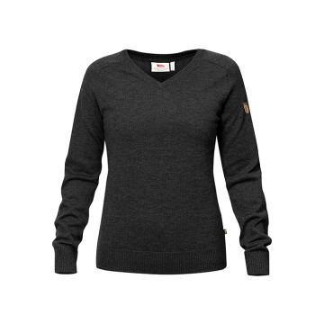 Sweater Fjällräven Sörmland V-Neck Women Dark Grey