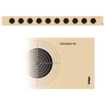 Target-strip for air rifle with 10 targets 1010N 57x5.2 (numbered)