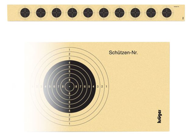 Target-strip for air rifle with 10 targets 1010N 57x5.2 (numbered)