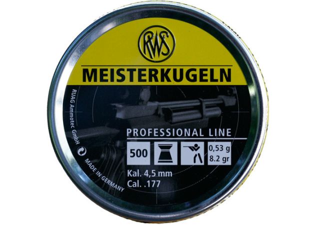 Airgun Pellets RWS Meisterkugeln geel 4.5 mm 8.2 grain