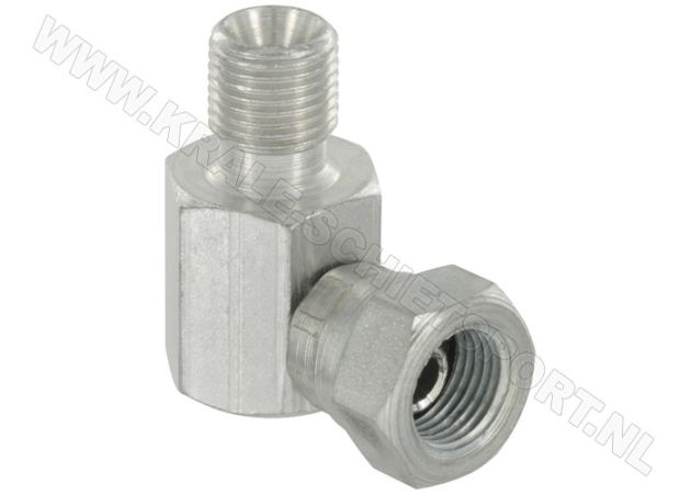 Adaptor BF 1/8 BSP Male/Female Hoek 90 graden