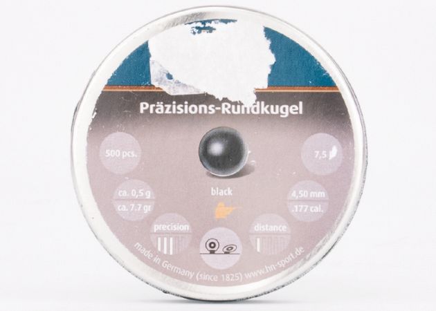 Airgun Pellets H&N Round Black 4.5 mm 7.7 grain (500)