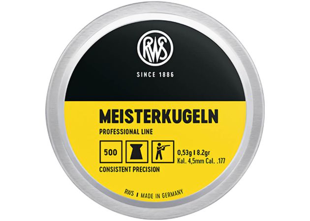 Luchtdrukkogeltjes RWS Meisterkugeln geel 4.5 mm 8.2 grain