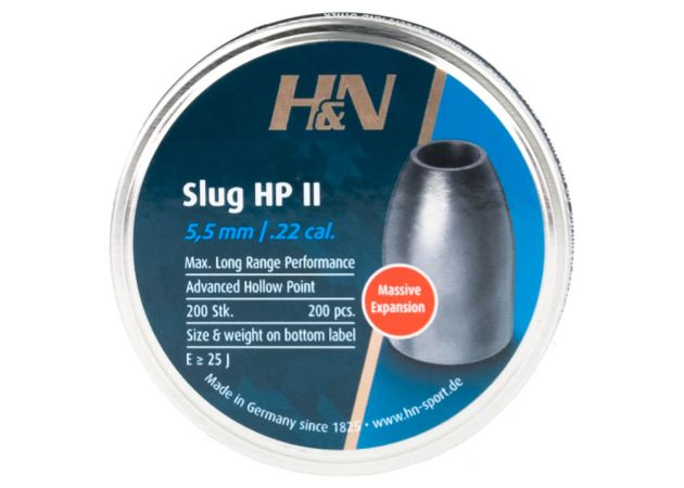 Airgun Slugs H&N 5.5 mm HP II 25 grain (.217)