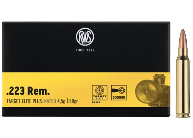 Kogelpatronen RWS Target Elite Plus Match .223 Rem HPBT 69 grain
