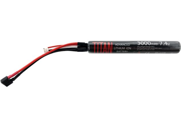 Batterij Titan Li-ion 7.4V 3000mAh Stick T-Plug Deans